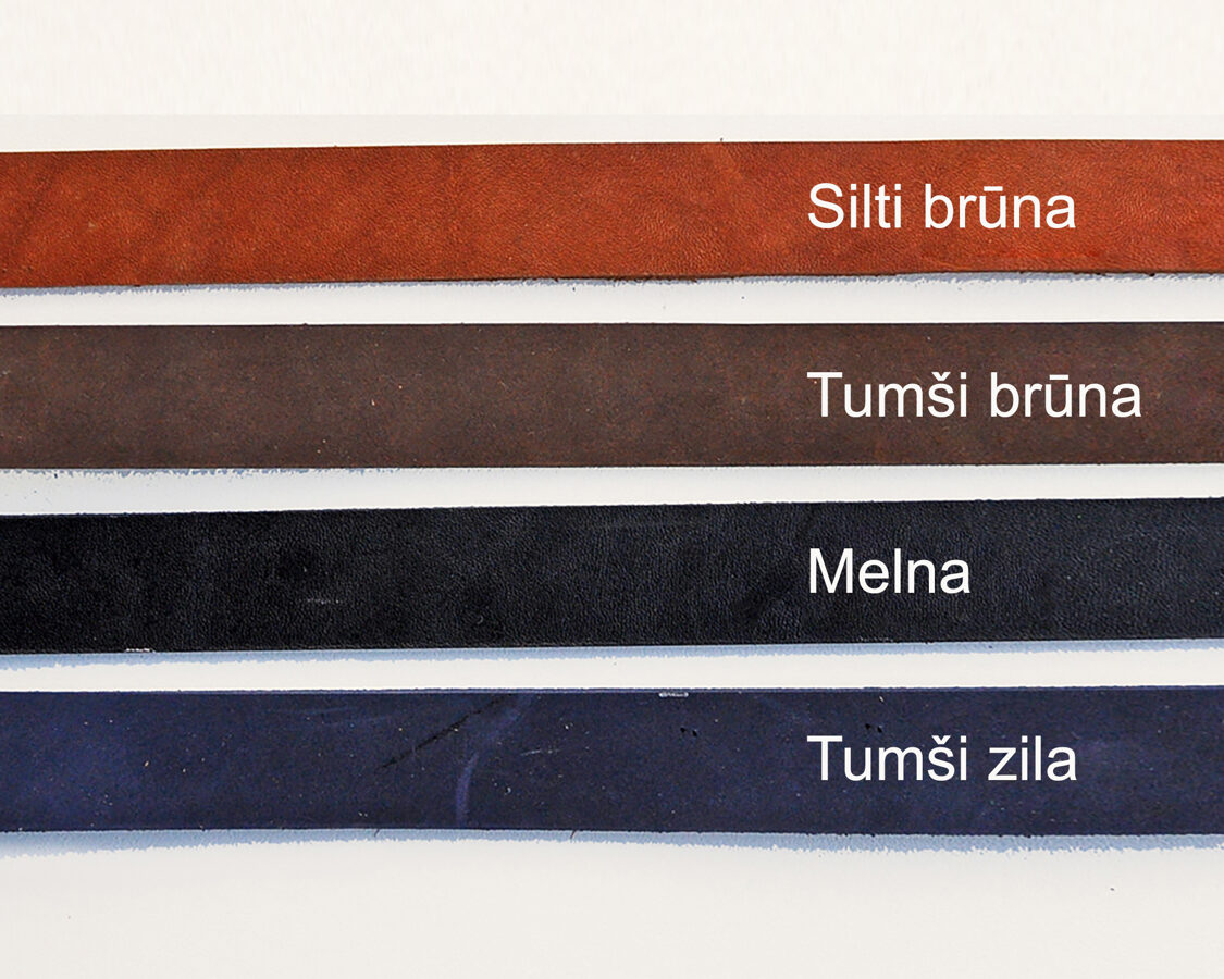 Personalizēta ādas aproce ar metālā iegravētu vārdu un latviešu zīmi