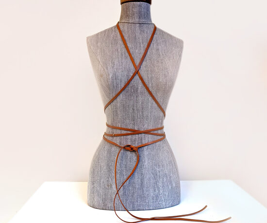 Brūna ādas aukla 2,5-5,0 m